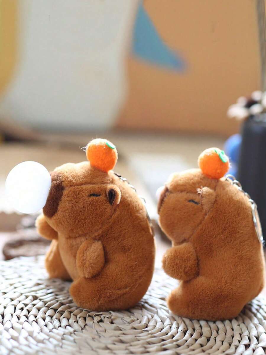 1 mặt dây chuyền hình chú chuột lang nước thổi bong bóng dễ thương kèm móc khóa phụ kiện búp bê - Nhiều màu - Xem 1