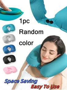 1/2/3个装充气颈枕,飞机旅行必备,符合人体工学的U型充气枕,贴合颈部曲线,便携轻巧,提供舒适支撑,缓解颈部压力,旅行必备 - 彩色 - 查看 14