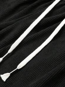 Men's Loose Drawstring Casual Sports Pants, Versatile For Daily Wear, Autumn/Winter - Black - View 3