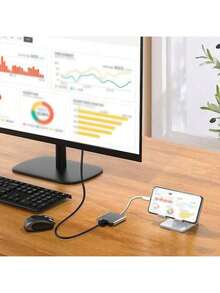 3in1 Hub Type C To HDTV Adapter 4K Output HDTV Adapter PD100W Type C Fast Charging USB 3.0 Data Transfer Converter