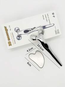 Zestaw wałków 3D do twarzy i gua sha ze stali nierdzewnej, narzędzie do modelowania twarzy, metalowa pielęgnacja skóry, masażer, zestaw prezentowy dla mamy, zestaw do pielęgnacji skóry redukujący obrzęki i zaczerwienienia, prezent dla mężczyzn i kobiet, uroda, produkty do pielęgnacji skóry, spa, pielęgnacja, narzędzia do pielęgnacji skóry, pielęgnacja twarzy, akcesoria kosmetyczne, masaż, narzędzie do masażu twarzy, wałek do twarzy