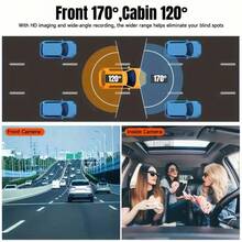 Car Dash Cam, Front End 1080P/Built-In UHD, Front And Rear Car Camera, Comes With 32GB SD Card, Night Vision, 24-Hour Parking Mode, WDR, G-Sensor, Motion Detection, Built-In Display, Motion Sensing, Gift For Men, Without Battery