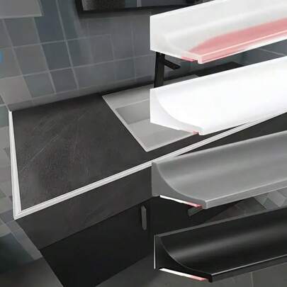 1PC 2m/78.74inch Water Shower Dam Bathroom Water Stopper Silicone Retaining Strip Flood Barrier Dry And Wet Separation Blocker