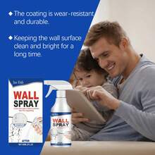 Jue-Fish Wall Paint Spray Covering Stains Wall Peeling Interior Renovation Direct Spray Painting Harmless White Paint No Color Difference Home Improvement 60ml