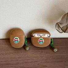 Novelty Velvet Kiwi Creative Earphone Protective Case, Compatible With AirPods 1/2/3/4/Pro/Pro2(Nd) - Brown - View 5