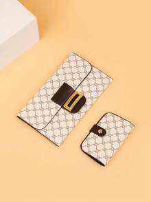 Fashion Casual Versatile Large Capacity Floral Print Middle-Aged Women's Shoulder Tote Bag, Wallet, Card Holder 3-Piece Set - Multicolor - View 13