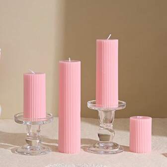 1 Piece, Ins Style, Light Pink Cylindrical Aromatherapy Candle Can Be Used With High-End Ribbon Or Candlestick Candles,Sented Candles,Soy Candles,Candle Sets,Bestfriend Gifts,Gift For Woman,Winter Gift,Aromatherapy Candle ,Candles Home Decoration