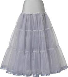 Plus Size Ankle Length Petticoat Crinoline Underskirt For Weddings - Gray - 查看 1