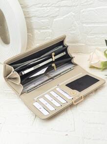 新款女士 PU 柔软长款钱包 时尚休闲大容量多功能手拿包卡包证件包携带方便适合作为节日礼物送给女士钱包钱包秋季钱包