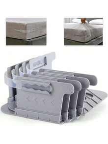 Set Of 4 Bed Sheet Holders For Corners, New Upgrade Fitted Sheet Holder Keep Sheets Firm & Tight, Bed Sheet Straps, Lock Sheet Holders, Mattress Lock Straps Fasteners Fit All Sheet Size - 彩色 - 查看 8