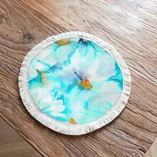 1 peça de jogo americano com estampa floral vintage, jogo americano de jantar com borlas de linho, decoração de mesa lavável, decoração de quarto, jogos americanos, porta-copos, jogos americanos de mesa de jantar de cozinha, decoração de festa interna e externa, decoração de casa, presente ideal - Multicolorido - Ver 16