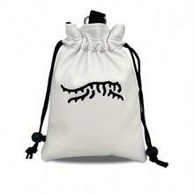 Portable Durable Faux PU Golf Ball & Tee Pouch With Drawstring - Premium Accessory For Men & Women Golfers - Perfect Gift For Dad, Boyfriend, Husband On Birthday, Retirement, Father's Day - White - View 4