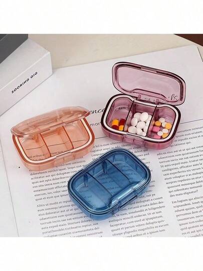 1pc Large Capacity Weekly Pill Organizer ,Waterproof & Airtight Seal, Portable Medicine Storage Box With 3 Compartments Per Day (Morning/Noon/Night) For Pills, Vitamins & Supplements, Leakproof Design For Travel, Home & Daily Use ﻿