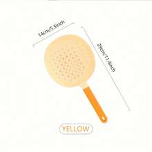 1pc Large Plastic Strainer Ladle, Long Handle Kitchen Utensil For Draining Noodles & Dumplings, Heat Resistant Colander, Kitchen Gadgets & Baking Supplies