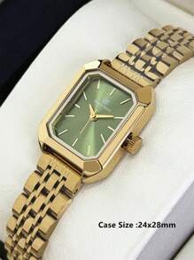 Pablo Raez 1pc Silver Elegant Lady Watch Rectangle Vintage IPS Luxury IPS Plated Women Dress Watch Stainless Steel Square Case Top Brand New AAA Design Quartz Retro Watch Business Fantasy Lady Fashionable White Face With Real Bar