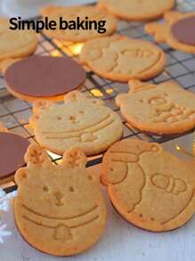 3 Pieces Set Of Christmas Series Cookie Cutters, Christmas Kitchen Parent-Child Cookie Molds, Various Cute Cartoon Patterns (Santa Claus, Reindeer, Little Rabbits, Christmas Gifts), Christmas Decorations Fondant Cutters, Christmas Gift Cookie Stamps, Cake Decoration Cookie Shapers, Dessert Making Tools Christmas Christmas Decorations Christmas Pajamas Christmas Gifts Christmas Decor