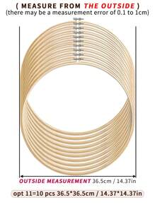 10 قطعة/مجموعة حلقات تطريز من الخيزران لل- DIY، إطارات تطريز، حلقات معلقة لأحلام الصائد، مناسبة لديكور المنزل، الزينة الجدارية، ديكورات هالوين وعيد الميلاد، إكسسوارات المكتب والسرير، زينة السيارة، الهاتف، سلسلة المفاتيح، الحقائب والملابس