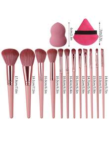 16件套专业软纤维化妆刷套装，包含腮红刷、散粉刷、眼影刷、遮瑕刷，多功能面部化妆刷，质地细腻，干湿两用化妆海绵/三角粉扑，化妆刷套装，化妆刷套装，化妆刷套装，全套化妆工具，化妆刷套装，全套化妆工具，化妆刷套装，化妆礼盒套装 - 彩色 - 查看 7