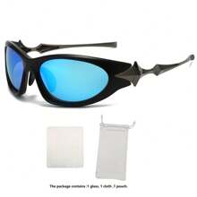 PC未来主义Y2K男士朋克运动时尚眼镜，男士奢侈品牌复古明星时尚眼镜，2000年代复古护目镜，眼镜配饰，沙滩配饰，眼镜太阳镜，街头风格，适合搭配毛衣夹克、卫衣、连帽衫、皮裤和工装裤，夏季海滩度假、户外旅行