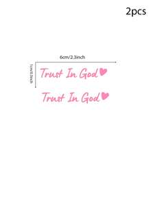 2pcs Trust In God Mirror Decal, Car Decals For Women, Faith Mirror Decal, Cute Vinyl Decal, Christian Car Mirror Decal, Religious Car Accessories