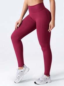 Yefecy Leggings a vita alta con costine senza cuciture - Controllo addominale e sollevamento glutei, adatti per corsa, ciclismo, yoga, pickleball e altri sport, pantaloni attillati casual