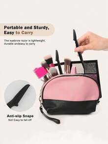 6/12/30pcs/Set Eyebrow Razor Kit, Eyebrow Trimmer & Shaver, Exfoliating Skin Scraper, Body Hair Removal Trimmer & Facial Eyebrow Razor Set With Long Handle Blades & Protective Cover, Suitable For Travel, Unisex Eyebrow Grooming Tool