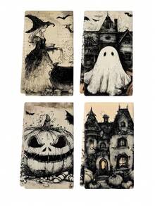 2pcs/4pcs/12pcs Halloween Witch Pattern Kitchen Towels, Halloween Pumpkin Pattern Bathroom Towels, Halloween Outdoor Party Towels, Halloween Home Decor, Halloween Kitchen Decor, Modern Style, Quick Drying, Super Soft Microfiber Material, Rectangular, 15.75IN*23.62IN/40*60CM Digital Printing Pattern, Suitable For Outdoor Party Decoration, Halloween Holiday Gifts