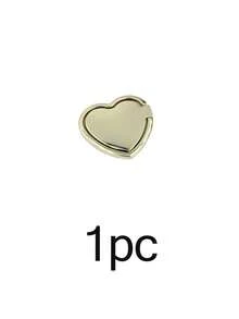 1pc Customized Metal Heart-Shaped Phone Holder, 360° Rotatable, Creative Gift, Team Customization, Suitable For All Phones, No Battery Included