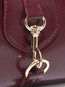 Novachic, Retro Style Shoulder Bag For Women With Rivet And Buckle Decor, Small Capacity Lightweight Underarm Bag, Suitable For Women, Students And Office Workers Commuting, Casual Use - Burgundy - View 6