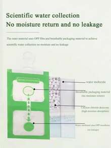4个超强吸水袋，强力吸水，告别霉菌，保持空间清新干燥，适用于衣柜、浴室、地下室——是家庭、宿舍、衣橱的理想之选。