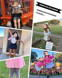 Pleated Skirts For Women Tennis Skirt With Shorts High Waisted Mini Skirt Athletic Golf Skirts Uniform Cheer Dress - Kẻ sọc xanh - Xem 11