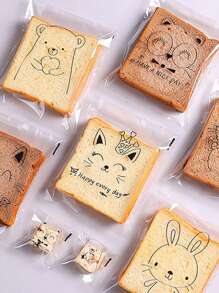 100 个可重复使用的透明三明治袋 - 食品储存、真空密封、厨房整理