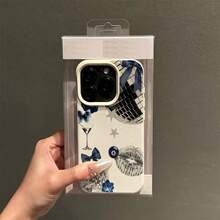 1 Ốp lưng điện thoại TPU in hình nơ xanh cổ điển, tương thích với điện thoại iPhonegi - trắng - Xem 2