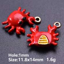 2/4/9pcs Mixed Colorful 3D Alloy Drip Oil Cute Animal, Fruit, Food, Marine Life Series Pendant DIY Necklace, Bracelet, Earring Jewelry Making Accessories