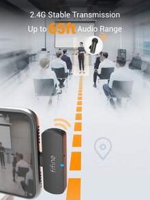 Wireless Lavalier Lapel Microphone Compatible With Iphone15(USB C)/Android Phone/Tablet, 2.4GHz Cordless Condenser Mic, Plug-Play Wireless Type-C Microphone Video/Audio Recording, Clip On Lapel Mic For Video Recording,Teaching, Interviews,Podcast,Vlog-FIFINE M6 - Black - View 9