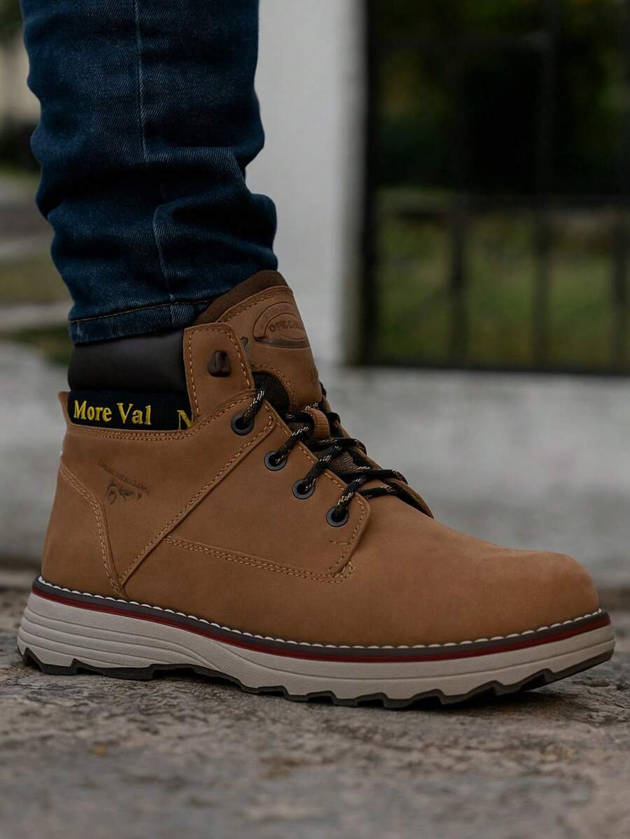 Men Hiking & Trekking Shoes - Camel - View 1