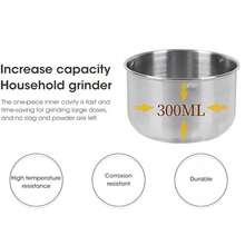 RAF 8 刀片不锈钢电动研磨机，适用于咖啡豆、谷物、坚果、胡椒和婴儿食品，多功能咖啡研磨机、谷物研磨机、坚果研磨机、香料研磨机、超细食物研磨机 - 美規A型插(110-127V) - 查看 6