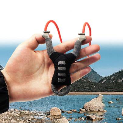 1pc Outdoor Hunting Alloy Slingshot, Comes With 1 Rubber Band, Suitable For Outdoor Shooting Entertainment And Hunting Games, A Great Gift For Outdoor Slingshot Enthusiasts