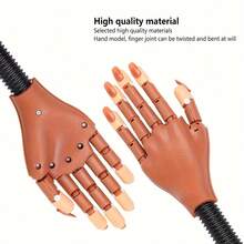 QWD Beginner & Advanced Nail Practice Hand Kit – Flexible Mannequin Hand For Nail Training, Fake Practice Hand With Movable Fingers, 200PCS Nail Tips, File, Brush & Clipper – Perfect For Nail Art Beginners & Professionals - 6合一套裝 - 查看 7