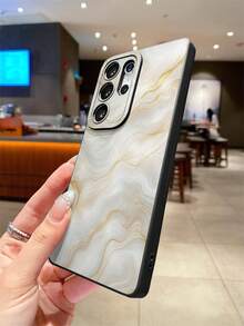 1pc Marble Pattern Black Eye Shockproof TPU Material Phone Case, Suitable As Holiday Gift Compatible With Samsung, Nothing, Pixel, INFINIX, Redmi Series Phones