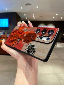 1 件深色哥特风格血溅骷髅图案彩绘亮面黑色 TPU 材质手机壳，适用于 、OPPO、Vivo 和其他 Android 机型，可作为礼物送给男朋友/女朋友 - 彩色 - 查看 2