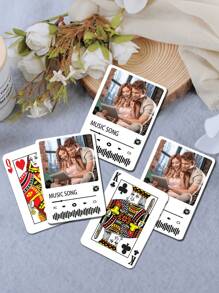 Custom Playing Cards- 52 Card Deck Personalized With Your Photo Or Design/ Add Text Poker Cards,Multi-Functional,Reusable,Ornamental,Exquisite,Stylish,Adorable,Colorful,Cute,Funny,Custom,Personalized,Customized,Unique,Ideal Gifts For Her,Ideal Gifts For Him,For Anniversaries,For Birthdays - Multicolor - View 4