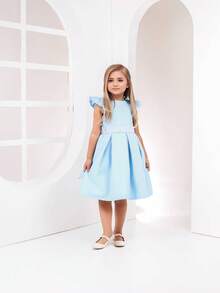 Young Girls Dresses - Baby Blue - View 1