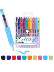 Bộ bút bi BIA Classic Neutral 10 chiếc/8 chiếc/6 chiếc, thích hợp để vẽ và đánh dấu, màu sắc tươi sáng, viết trơn tru, đầu bút 0.7mm, bộ bút bi trung tính thiết yếu cho mùa tựu trường. - Nhiều màu - Xem 2