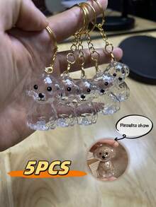 1 pièce/5 pièces Boîte de rangement et de stockage pour poils de chat et de chien de compagnie très attrayante et transparente, pendentif commémoratif, porte-clés, cadeau commémoratif, chat orange, chat Sanhua, Teddy, Bomei, Chaigou, Bixiong, Samoye, Golden Hair, Corgi, West Highland, stockage de poils de chien tacheté - Transparent - Voir 18