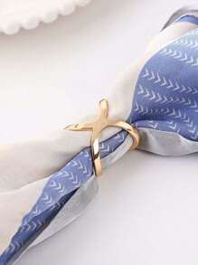 6个女士时尚金色简约丝巾夹，两用外套夹和丝巾夹 - 彩色 - 查看 8