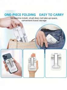 1pc Personalized Customization Adjustable & Foldable Mobile Phone Holder, Portable Slouchy Desk Stand, Non-Slip Plastic Tablet Stand, Battery-Free