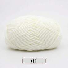 1pc 5-Ply Milk Yarn, Crochet Knitting Thread, Suitable For DIY Weaving Bags, Scarves, Hats, Sweaters, Dolls, 50g/Pc