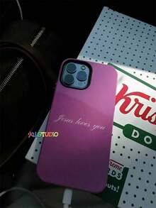 Foundation, Jesus Loves You. Film Two-In-One Matte Texture Phone Case Suitable For Compatible With Iphone16, 15, 14, 13, 12, 11, PRO MAX - Black - View 3