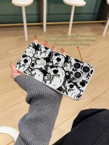 This Adorable Phone Case Features A Halloween Theme With Ghost And Pumpkin Patterns, Compatible With IPhone 17/17 Air/17 Pro/17 Pro Max, Galaxy S25 Ultra, S24 Ultra, S22, S21 Ultra, S21 FE 5G, S23, S23+, S23 Ultra, S24, A13 5G, A22 5G Series. It Provides Lens Protection And Can Be Used As A Protective Cover, Making It An Excellent Gift For Boyfriends, Girlfriends, Or Loved Ones For New Year, Christmas, Halloween, Or Valentine's Day. - Multicolor - View 4